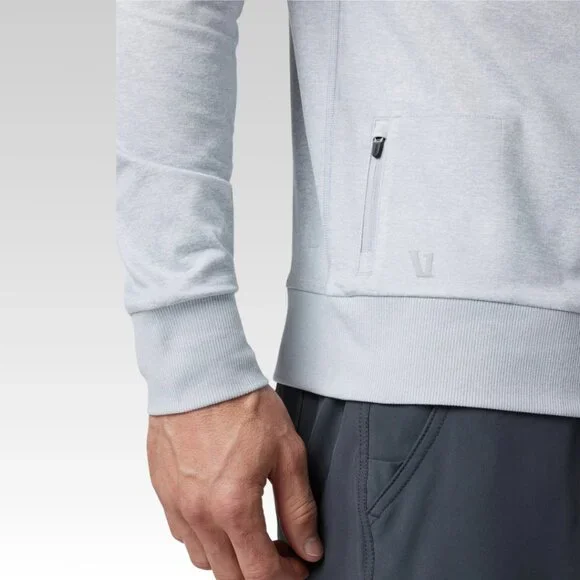 vuori Men's Ponto Performance Crew in Platinum Heather - XL - Picture 8 of 16